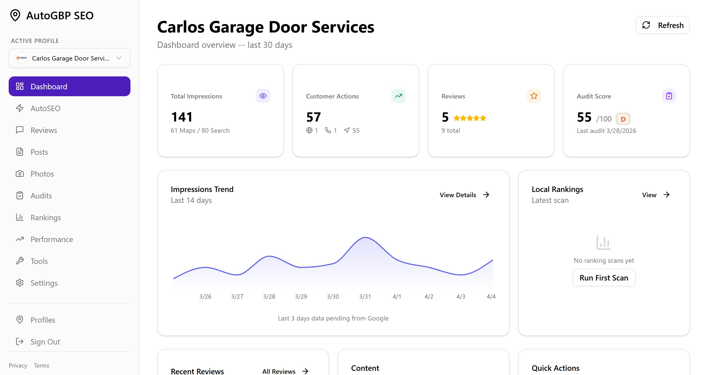 AutoGBP SEO screenshot