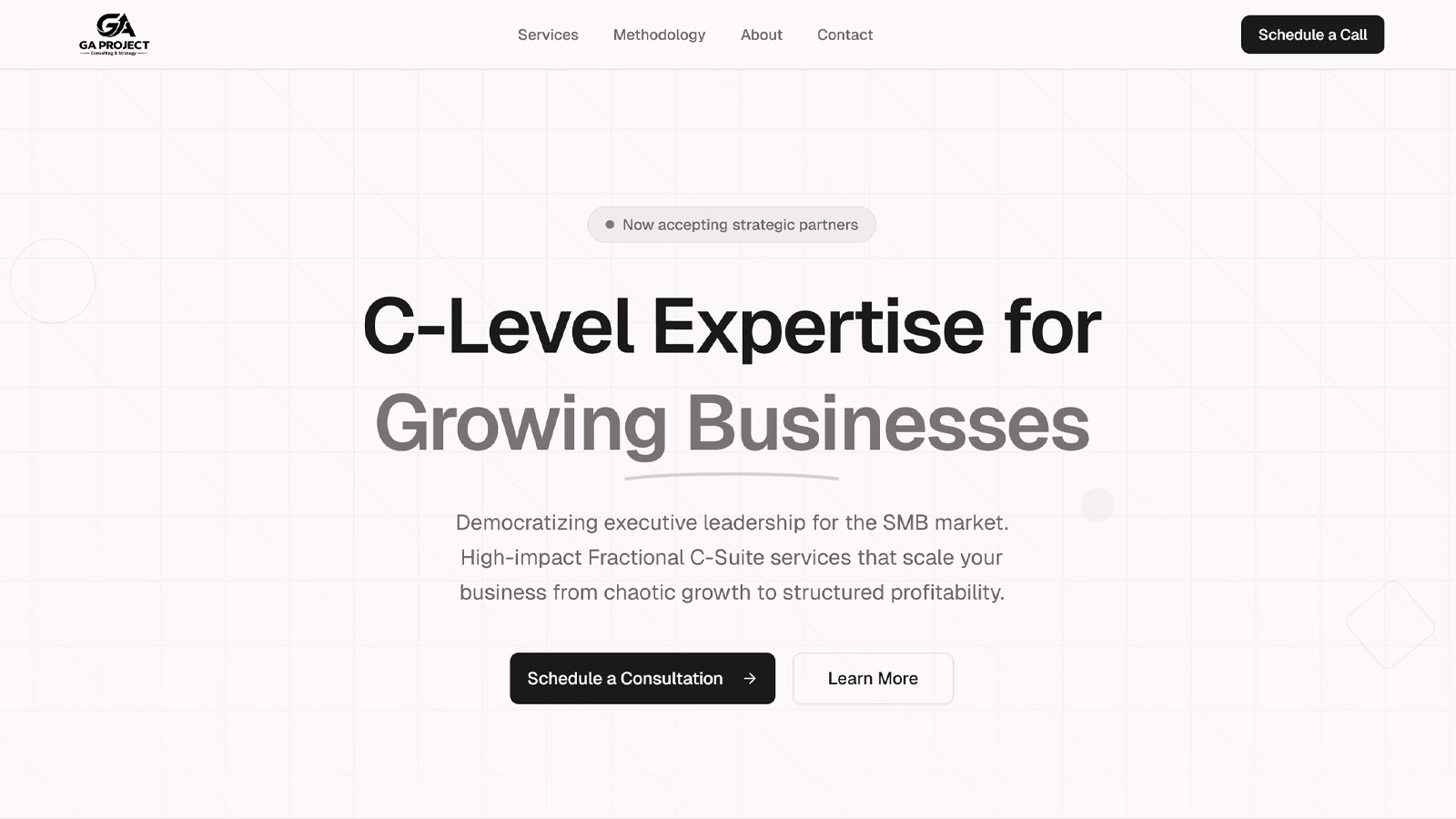 GA Projects website screenshot