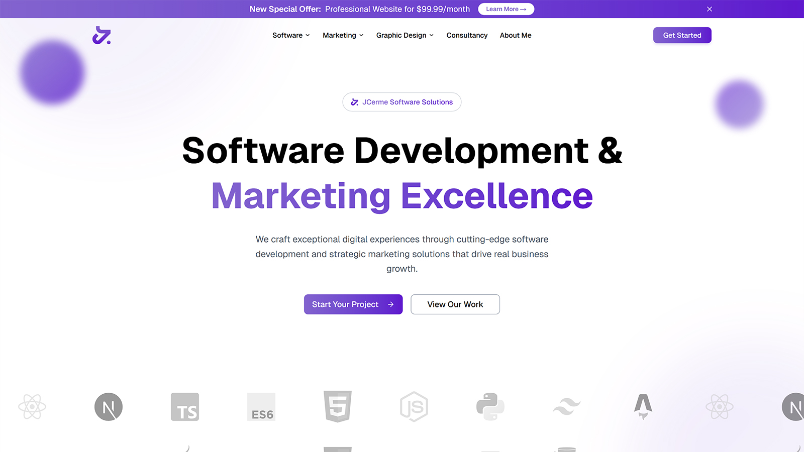 JCerme Software website screenshot
