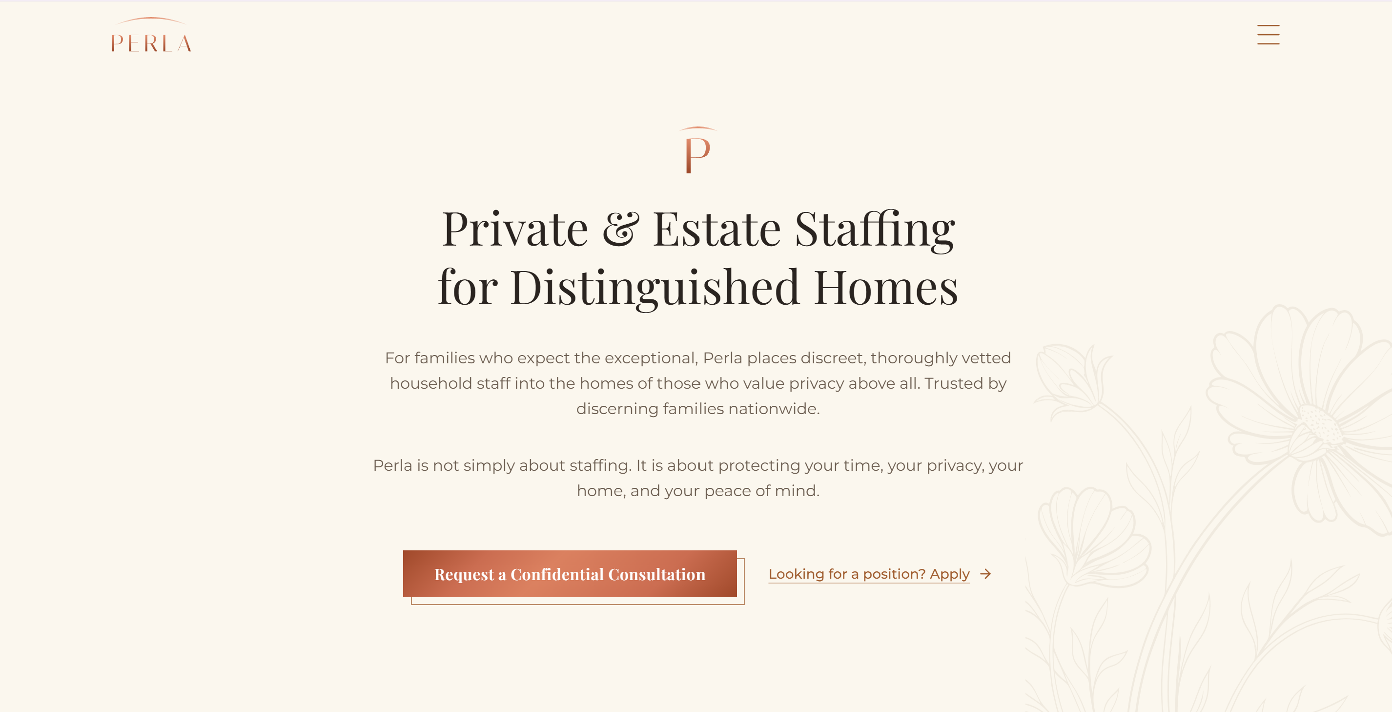Perla Recruiting Agency screenshot