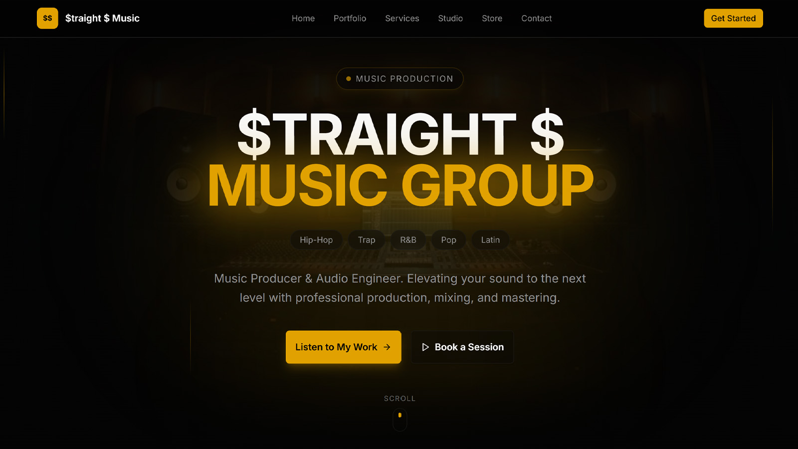Straight Music website screenshot